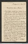 Nachlass Franz Steindachner, Brief von Ferdinand Krauss an Franz Steindachner (05.05.1877), Inv.Nr. 278.14, Seite 1